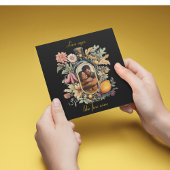 botanische wijnfles, liefde wordt ouder als een go feestdagenkaart