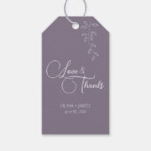 Botanische wijnstok bruiloft gunst Label  Violet Cadeaulabel (Voorkant)