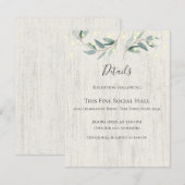 Botanische wijnstokken en lights Rustic Wedding Kaart (Voorkant / Achterkant)