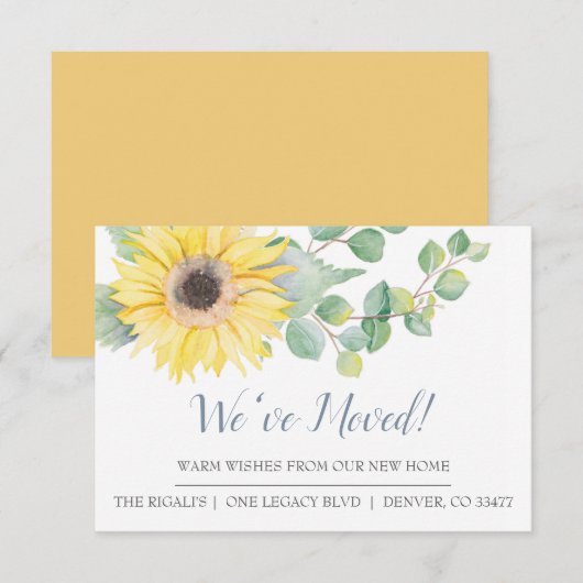 Botanische wijziging van adressaat Waterverf Zonne (Voorkant / Achterkant)