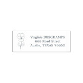 Botanische Wild Pansy Line Art Bloem Zelfinktende Stempel (Design)