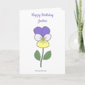 Botanische Wild Pansy Pastel Flower Verjaardag Kaa Kaart (Voorkant)