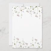 Botanische Wildbloem Bloemen Baby shower Kaart (Achterkant)