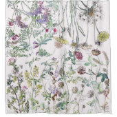 Botanische wildbloem-douchergordijn douchegordijn (Voorkant)