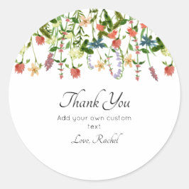 Botanische Wildbloem Ronde Sticker