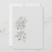 Botanische Wildbloem Sage Groen 32e verjaardag Kaart (Achterkant)