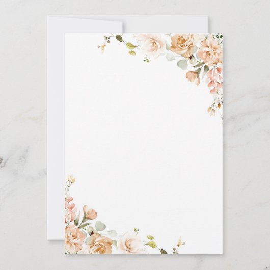 Botanische Wildbloemen Doop doop doop Kaart (Achterkant)