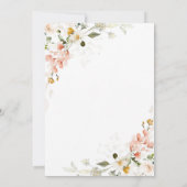 Botanische Wildbloemen Krans Doop doop doopsel Kaart (Achterkant)