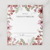 Botanische Wildbloemen Trouwplaats Kaart Plaatskaartje (Buitenkant ongevouwen)