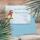 Botanische Wilde Birthday Bird Tropical Greenery Kaart