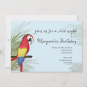 Botanische Wilde Birthday Bird Tropical Greenery Kaart (Voorkant)