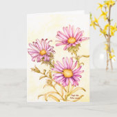 Botanische wilde bloem aquarel, blanco binnenkant kaart (Gele Bloem)