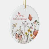 Botanische Wilde Bloem Boho Persoonlijke Naam Keramisch Ornament (Rechts)