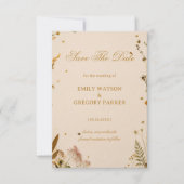 Botanische Wilde Bloem Elegant Save The Date (Voorkant)