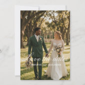 Botanische Wilde Bloem Foto Bewaar de data Bruilof Save The Date (Voorkant)