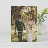 Botanische Wilde Bloem Foto Bewaar de data Bruilof Save The Date (Staand voorkant)