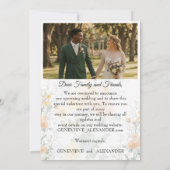 Botanische Wilde Bloem Foto Bewaar de data Bruilof Save The Date (Achterkant)