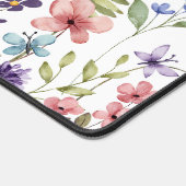 Botanische Wilde Bloem Naam Monogram Wit Bureaumat (Hoek)