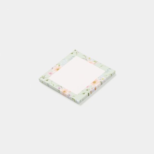 Botanische Wilde Bloem Post-it® Notes (Schuin)