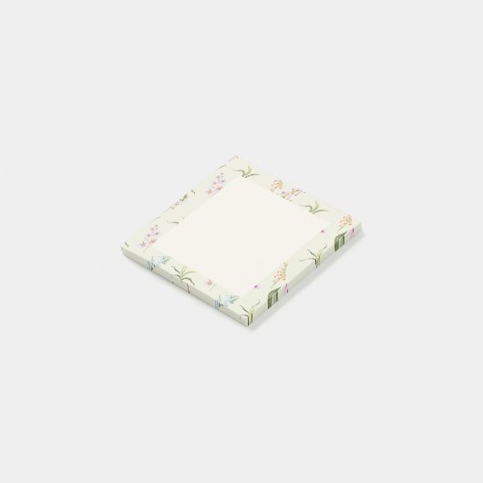 Botanische Wilde Bloem Post-it® Notes (Schuin)