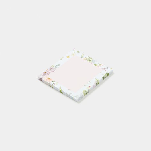 Botanische Wilde Bloem Post-it® Notes (Schuin)