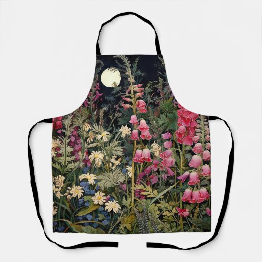 Botanische wilde bloem romantische tuin bloemig sc schort (Voorkant)