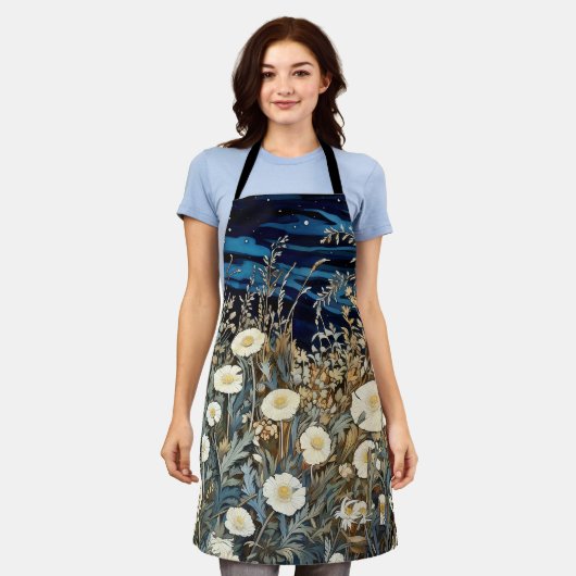 Botanische wilde bloem romantische tuin bloemig sc schort (Gedragen)