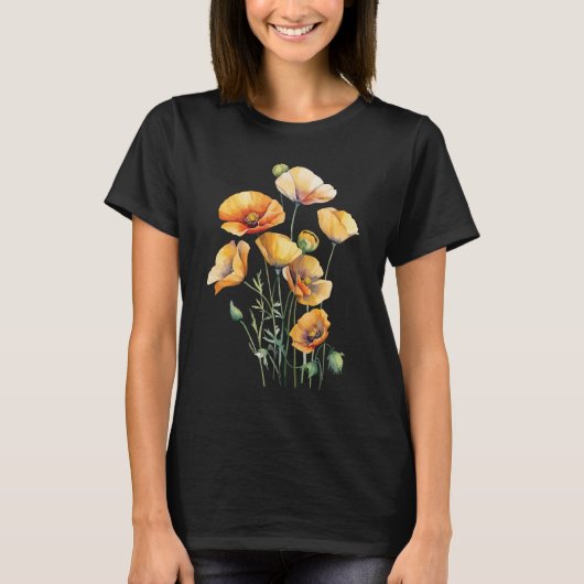 Botanische wilde bloem t-shirt (Voorkant)