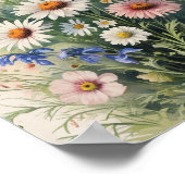 Botanische Wilde Bloem Waterverf Poster – Motivati (Hoek)