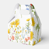 Botanische wilde bloemen Baby shower Bedankdoosjes (Achterkant)