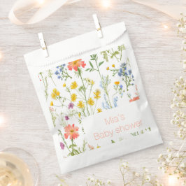 Botanische wilde bloemen baby shower bedankzakje