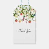 Botanische wilde bloemen cadeaulabel (Achterkant)