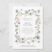 Botanische wilde bloemen | Elegant Baby shower Kaart (Voorkant)