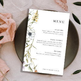 Botanische Wilde Bloemen | Elegant Huwelijksmenu