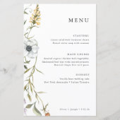 Botanische Wilde Bloemen | Elegant Huwelijksmenu (Voorkant)