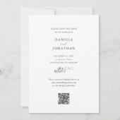 Botanische wilde bloemen | Foto en QR-code Save The Date (Achterkant)