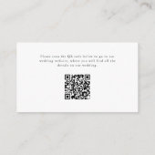 Botanische wilde bloemen | Huwelijkswebsite QR Cod Informatiekaartje (Achterkant)