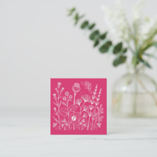 Botanische wilde bloemen informatiekaartje