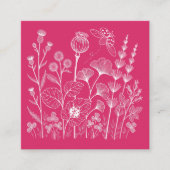 Botanische wilde bloemen informatiekaartje (Voorkant)