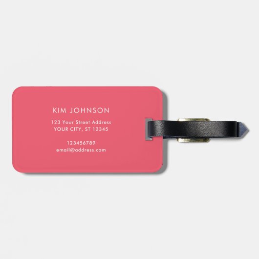 Botanische wilde bloemen monogram bagagelabel (Achterkant horizontaal)