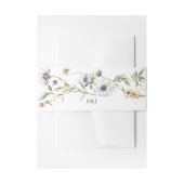 Botanische wilde bloemen | Monogram bruiloft Uitnodigingen Wikkel (Voorkant Voorbeeld)