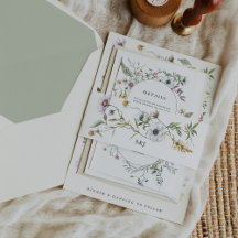 Botanische wilde bloemen | Monogram bruiloft