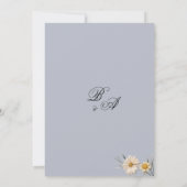 Botanische wilde bloemen tuin bloemenbruiloft kaart (Achterkant)