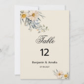 Botanische wilde bloemen tuin bloementafel Nummers Kaart (Voorkant)