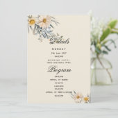 Botanische wilde bloemen tuin flora Details Progra Kaart (Staand voorkant)