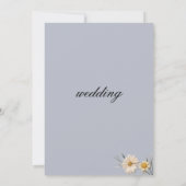 Botanische wilde bloemen tuin Herfst in Liefde Tro Kaart (Achterkant)