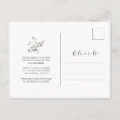 Botanische wilde bloemen | Verhuisaankondiging Aankondigingskaart (Achterkant)