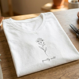 Botanische wilde bloemenschets cadeau voor natuur  t-shirt