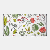 Botanische wilde bloementtuin bureaumat (Voorkant)