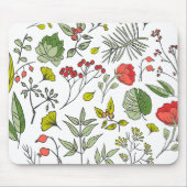 Botanische wilde bloementtuin muismat (Voorkant)